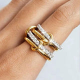 Zirconia Ring Set Woven