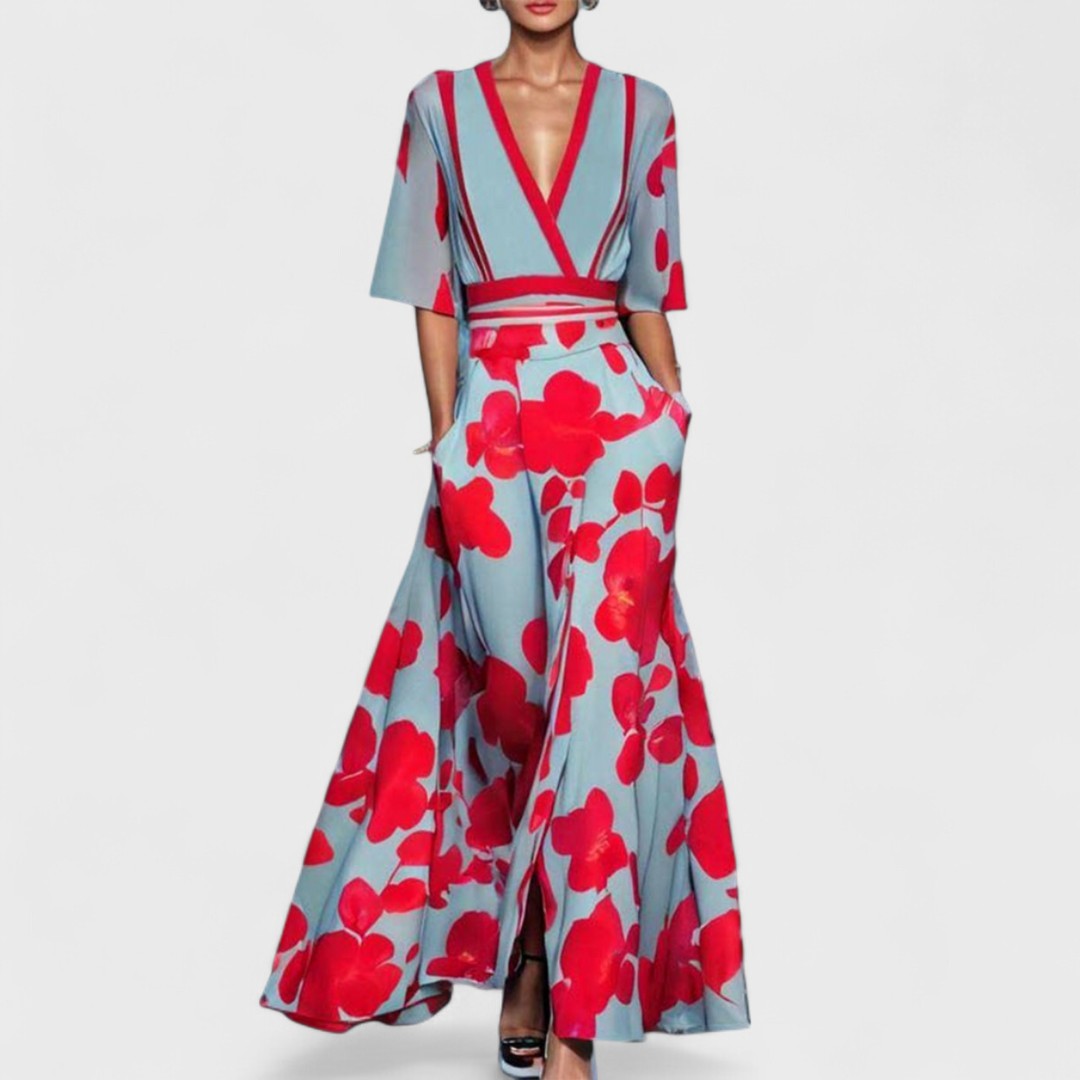 Océane - Elegant maxi dress with flowers