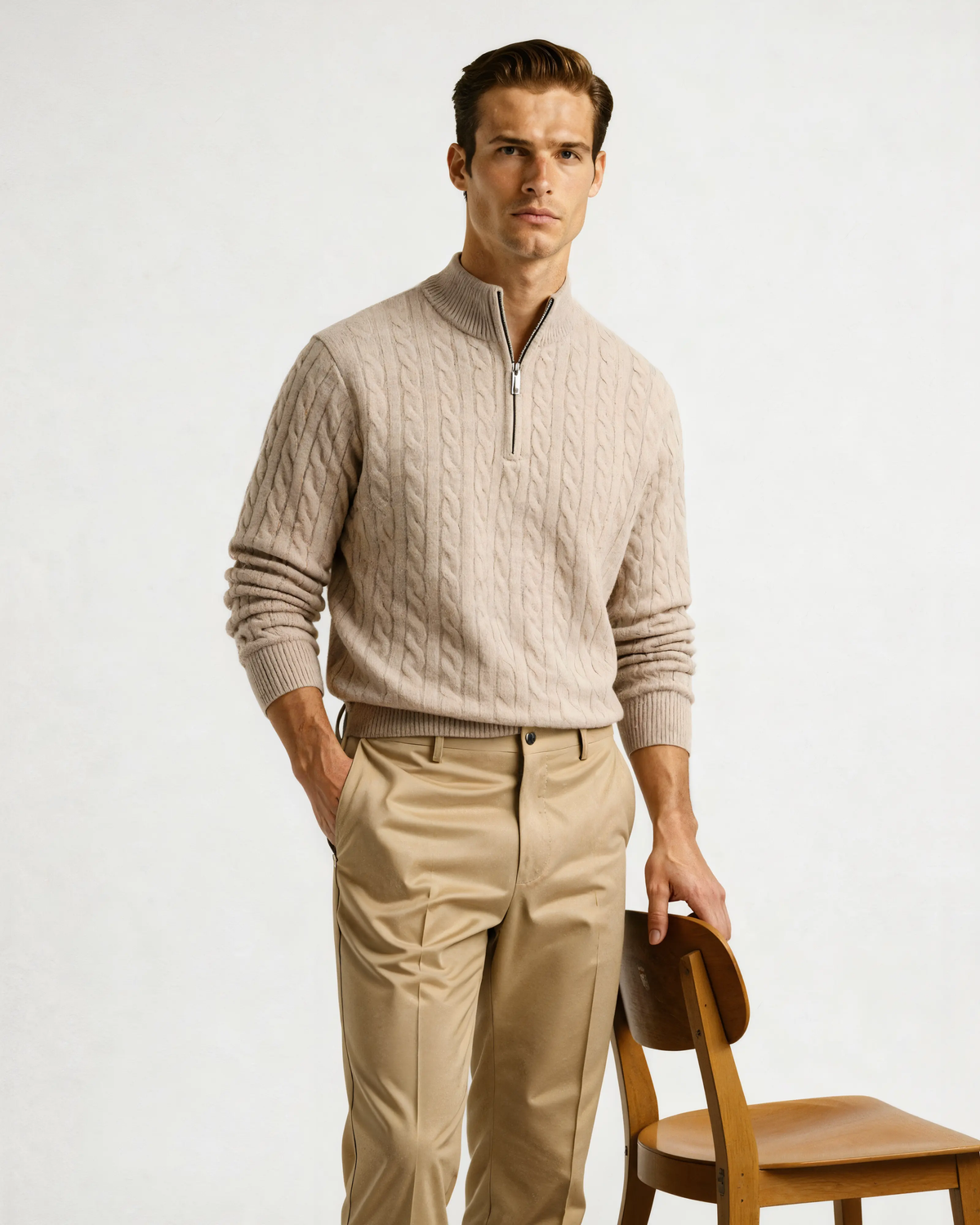 1/2 Roll Neck Sweater made from 100% Cashmere