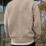 Wool Coat with Semi-Closure and Buttons