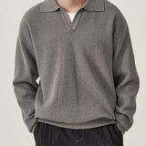 Polo Sweater from Woven Fabric