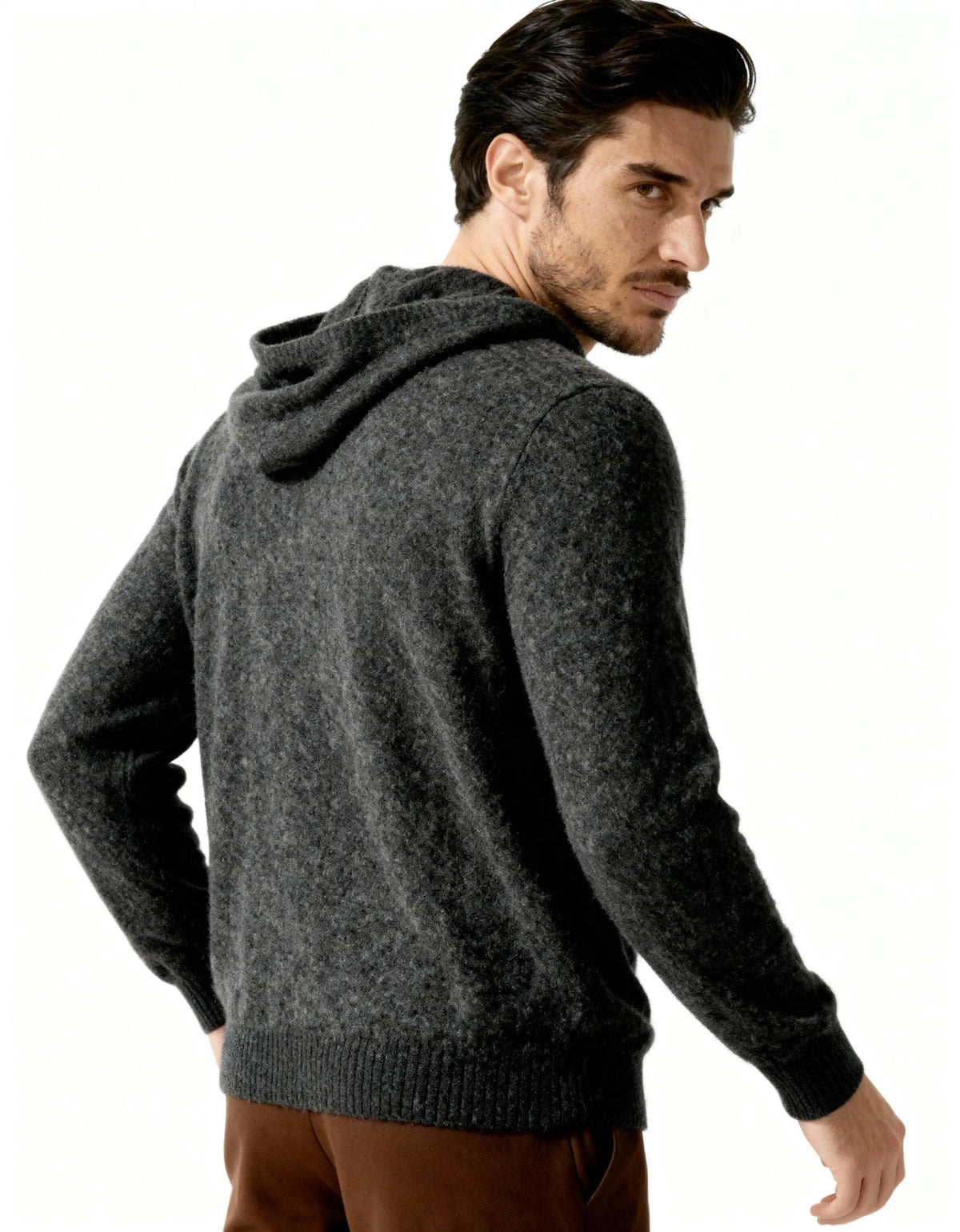 100% Cashmere Hooded Sweatshirt