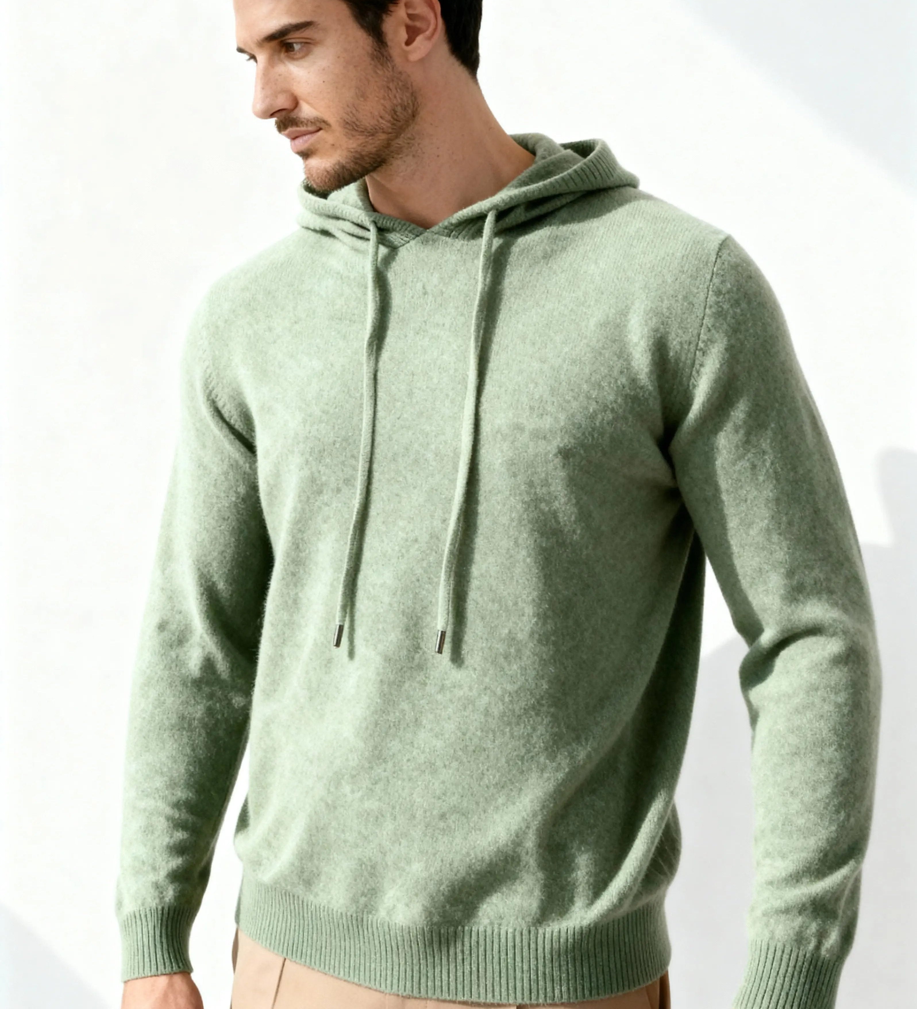 100% Cashmere Hooded Sweatshirt