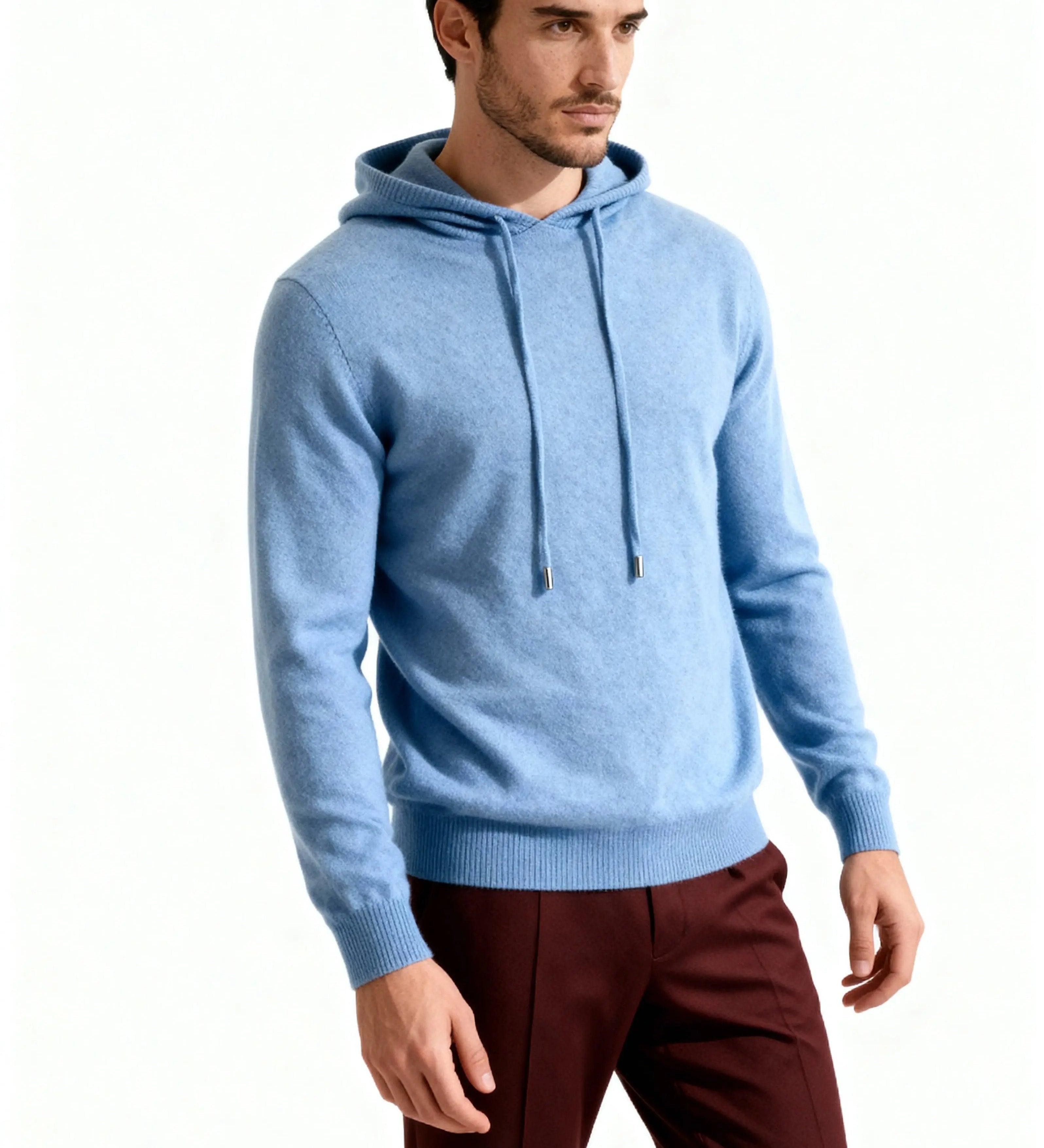 100% Cashmere Hooded Sweatshirt