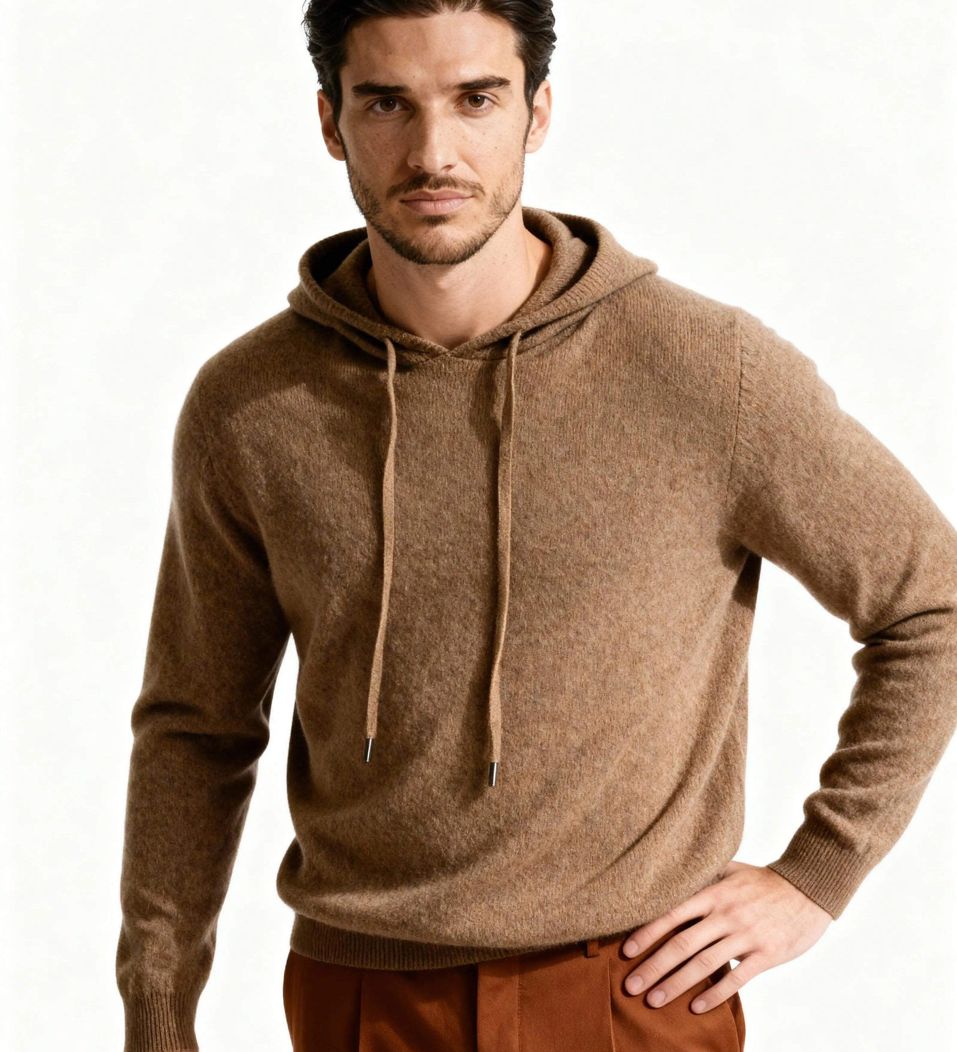 100% Cashmere Hooded Sweatshirt