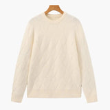 Round Neck Diamond Knit Sweater