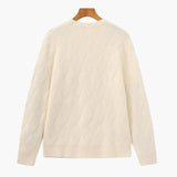 Round Neck Diamond Knit Sweater