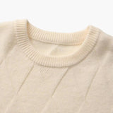 Round Neck Diamond Knit Sweater