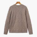 Round Neck Diamond Knit Sweater