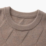 Round Neck Diamond Knit Sweater