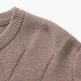 Round Neck Diamond Knit Sweater