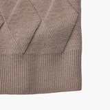 Round Neck Diamond Knit Sweater