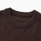 Round Neck Diamond Knit Sweater