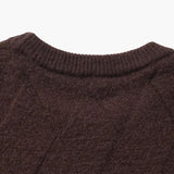 Round Neck Diamond Knit Sweater