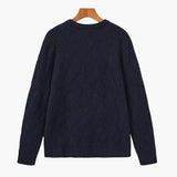 Round Neck Diamond Knit Sweater