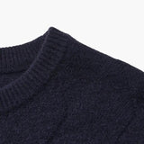 Round Neck Diamond Knit Sweater