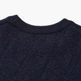 Round Neck Diamond Knit Sweater