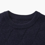 Round Neck Diamond Knit Sweater