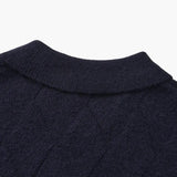 Hooded Gilet with Zip in Heritage Diamond Knit