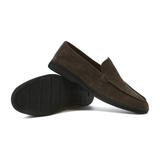 Quality Suede Moccasins - Black Soles