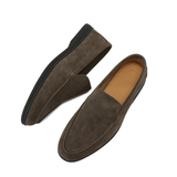 Quality Suede Moccasins - Black Soles