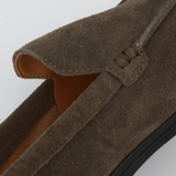Quality Suede Moccasins - Black Soles