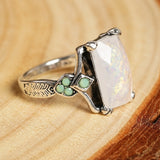 Eternal Vintage White Opal Ring