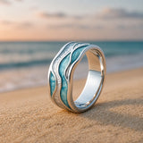 Wavy Ring in Turquoise Sea