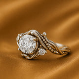 Branch Ring in Luxurious Silver Zirconia