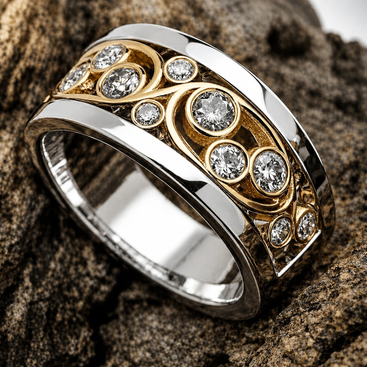 Hibiscus Crystal Garden Ring