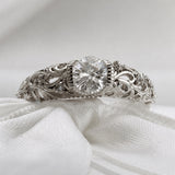 Noble Silver Zircon Ring