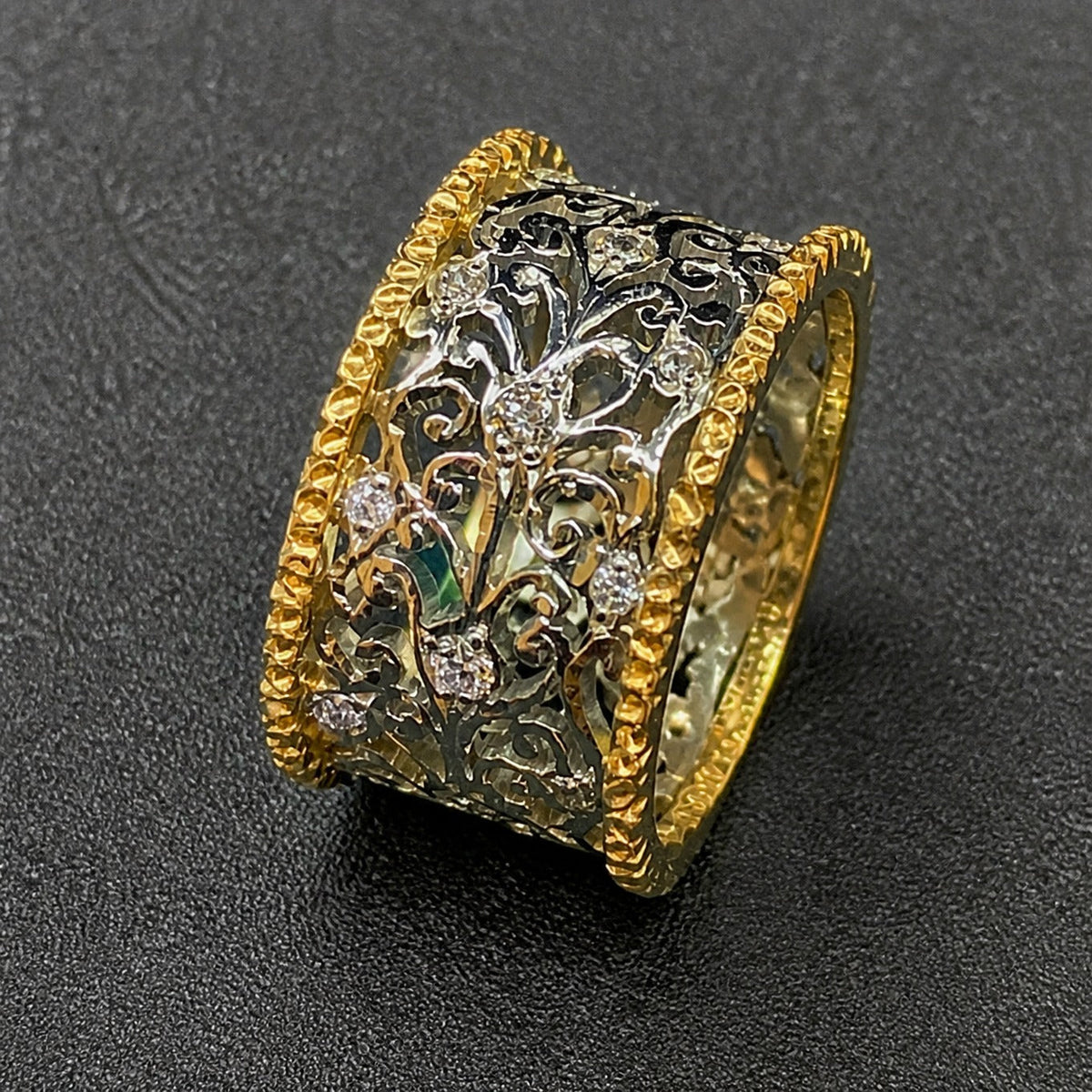 Hibiscus Zircon Ring