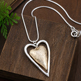 Twin Necklace Charming Heart
