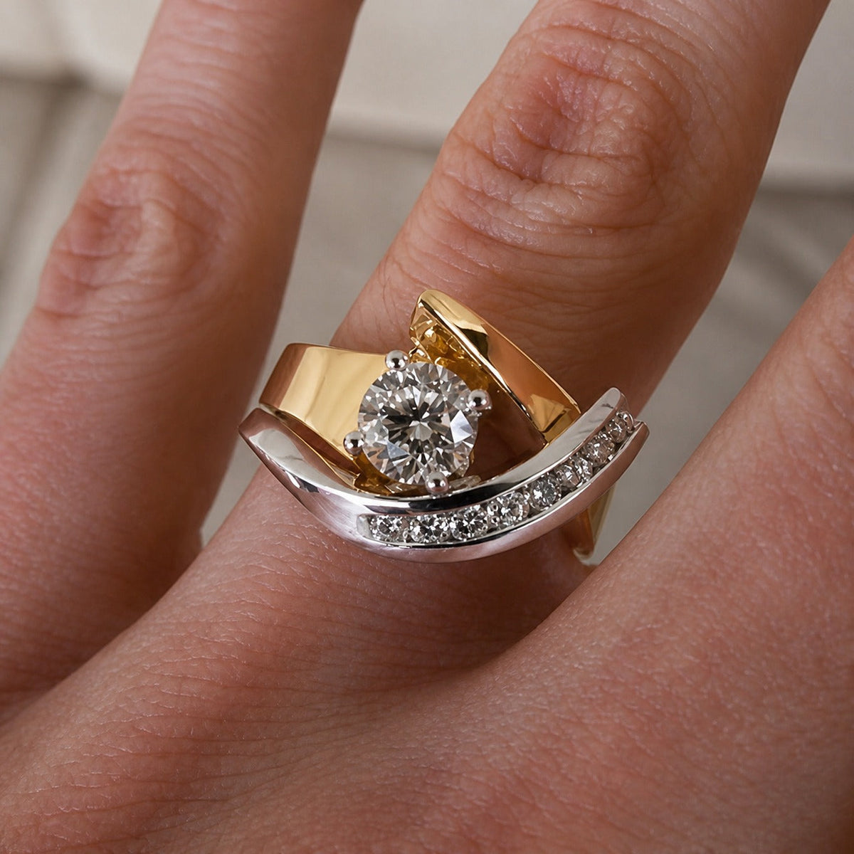 Two-Tone Artistic Ring