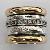 Bold Gold Silver Heritage Ring
