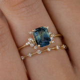 Crystal Blue Glow Ring Set