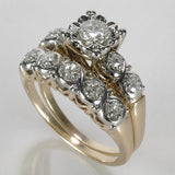 Vintage Gold Ring with Rhinestones