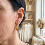 Classic Gold Pebble Earrings