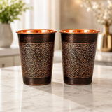 Calista Santorini Set of 2 Pink Design Copper Glasses