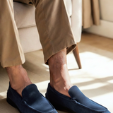 Quality Suede Moccasins - Black Soles