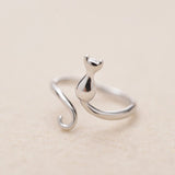 Adorable Cat Ring in Stainless Steel