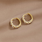 Hoop Earrings with Pearls