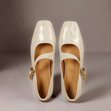 Viora | Leather Heeled Shoes Mary Jane