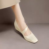 Viora | Leather Heeled Shoes Mary Jane