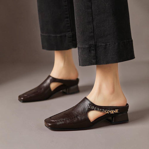 Vyla | Mules Made from Authentic Leather