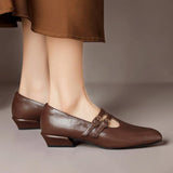 Marisol | Mary Jane Shoe with Two Straps and Broguing