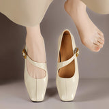 Viora | Leather Heeled Shoes Mary Jane