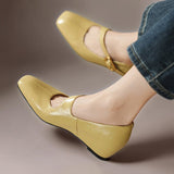 Viora | Leather Heeled Shoes Mary Jane