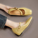 Viora | Leather Heeled Shoes Mary Jane