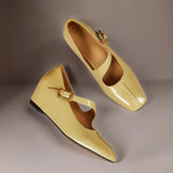 Viora | Leather Heeled Shoes Mary Jane